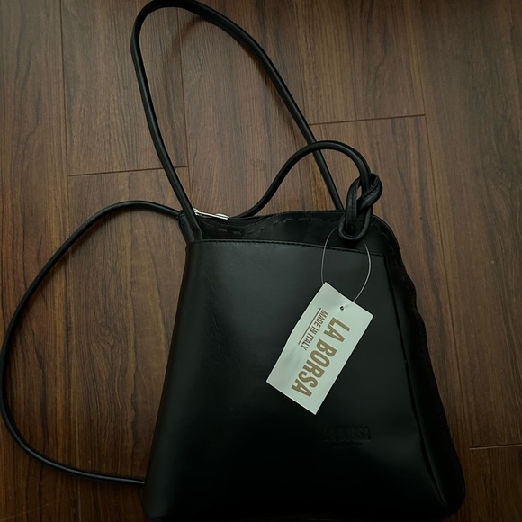 La Borsa made in Italy handbag (BNWT) black leather - Picture 4 of 5